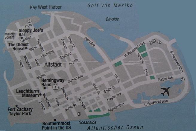 Map of Key West